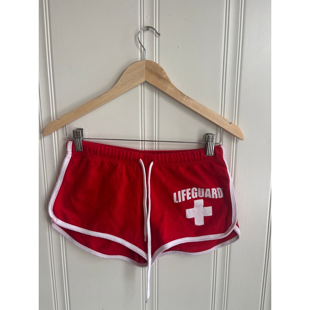 Red Lifeguard Sweat Shorts St. Pete Beach, FL‎ Women's Medium